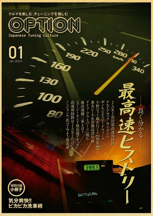 JDM Car Japan Retrofit Racing Retro 90s Poster | Wall Print | Home & Bedroom Decor | Frameless Wall Art