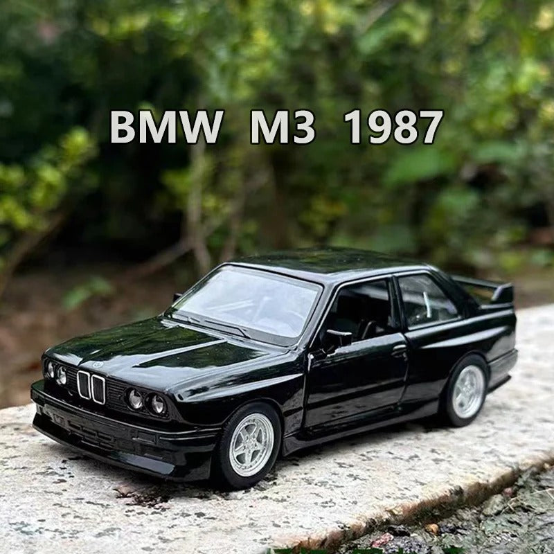 BMW M3 1987 Alloy Toy Car Model | Metal Diecast Toy Vehicle | Authentic Interior | Pull-Back Action | 2 Doors Open | Kids Gift