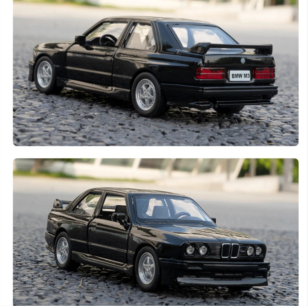 BMW M3 1987 Alloy Toy Car Model | Metal Diecast Toy Vehicle | Authentic Interior | Pull-Back Action | 2 Doors Open | Kids Gift