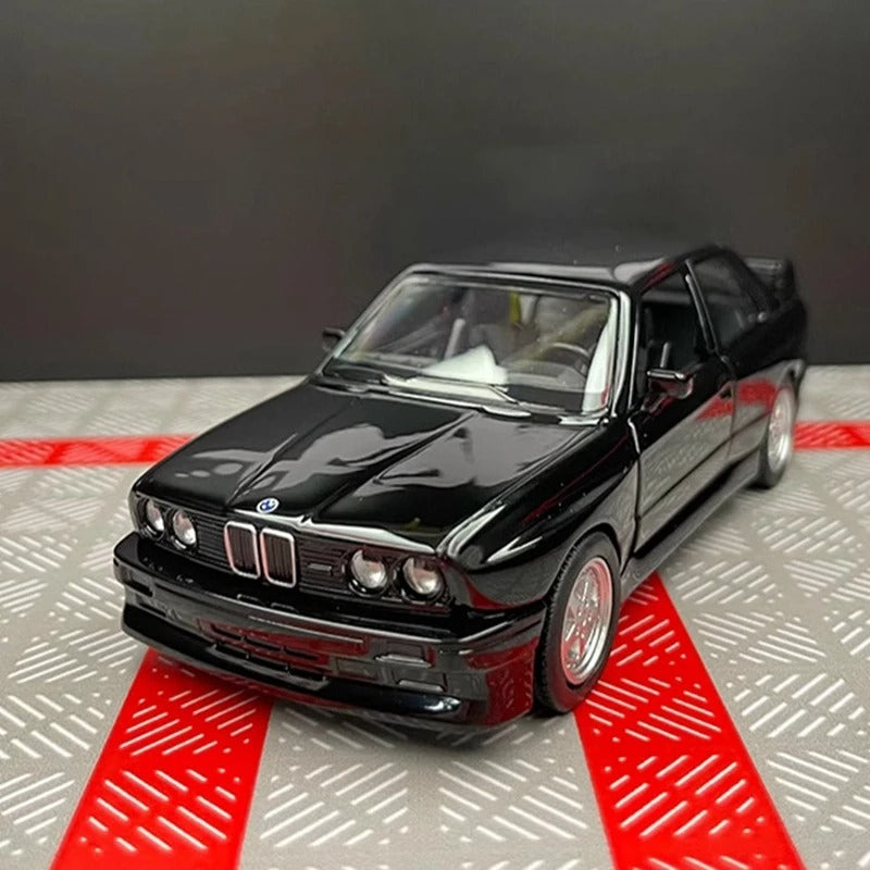 BMW M3 1987 Alloy Toy Car Model | Metal Diecast Toy Vehicle | Authentic Interior | Pull-Back Action | 2 Doors Open | Kids Gift